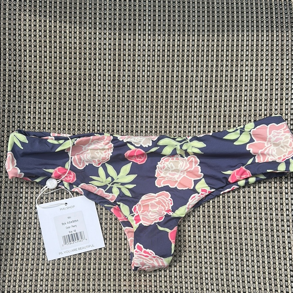 Mai Underwear Swim Active Bikini Bottom  in Peony size xs NWT